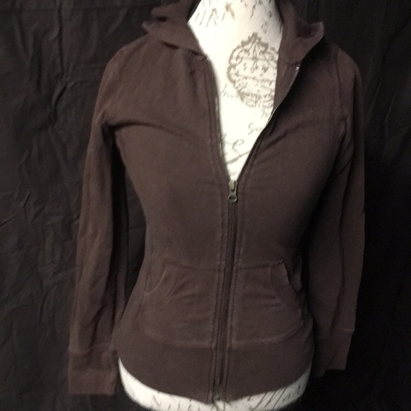 al anchor blue Jackets & Blazers - Brown hoodie sweat jacket
